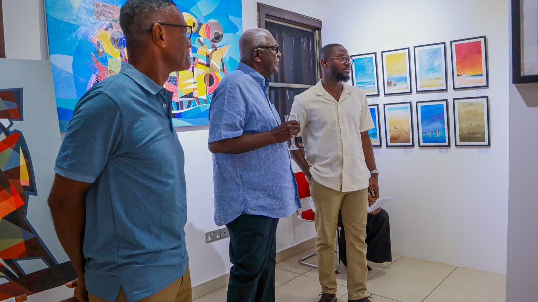 Guests with artworks