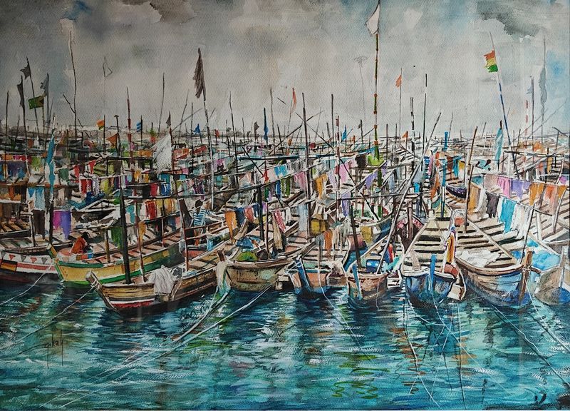 Jamestown Harbour by Augustine Gokah