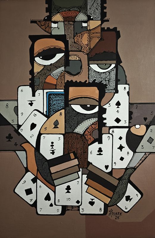 Echoes Of The Game by Ben Agbee, acrylic on canvas