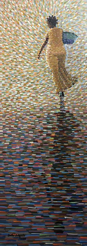 Deligence I by Betty Acquah, acrylic on canvas