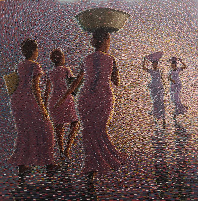 World Changers by Betty Acquah, acrylic on canvas