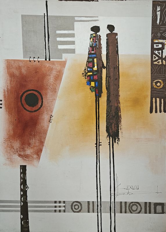 A New Day by Gabriel Eklou, acrylic on canvas