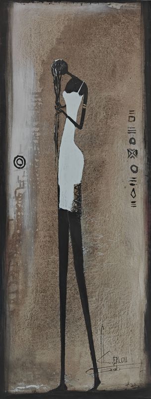 Boudoir by Gabriel Eklou, acrylic on canvas