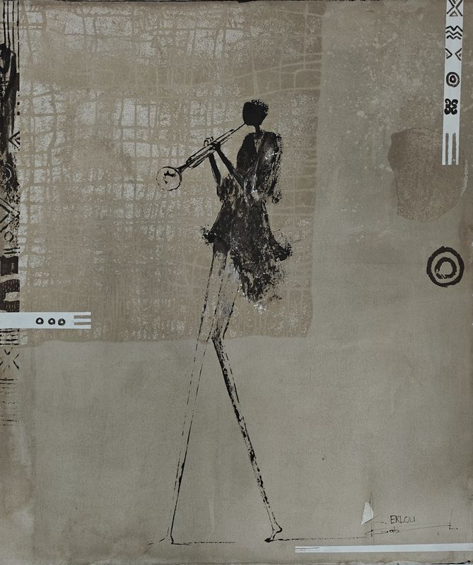 Jazz by Gabriel Eklou, acrylic on canvas