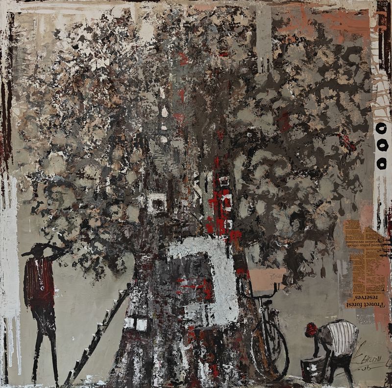 Rendez Vous by Gabriel Eklou, acrylic on canvas