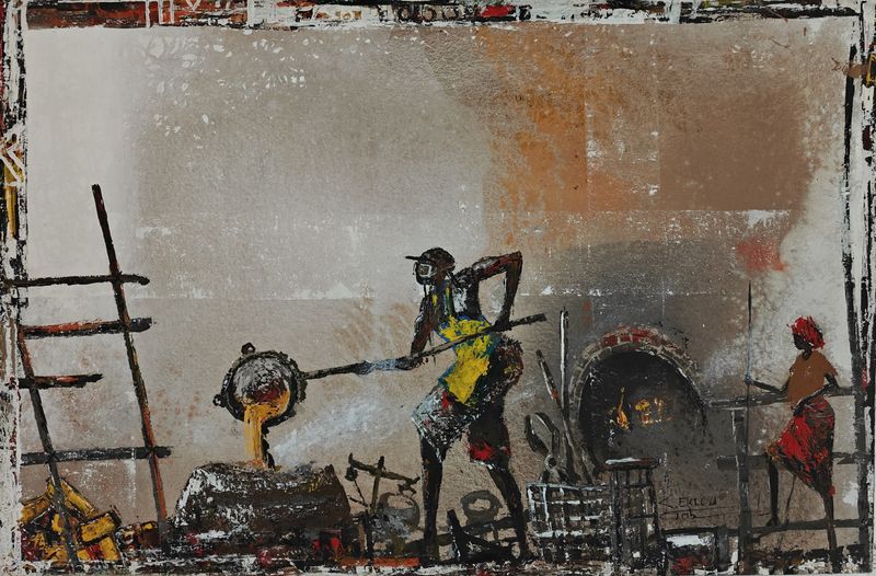 The Heritage by Gabriel Eklou, acrylic on canvas