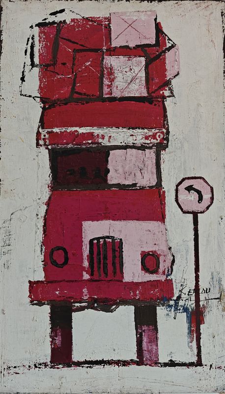 Tro Tro by Gabriel Eklou, acrylic on canvas