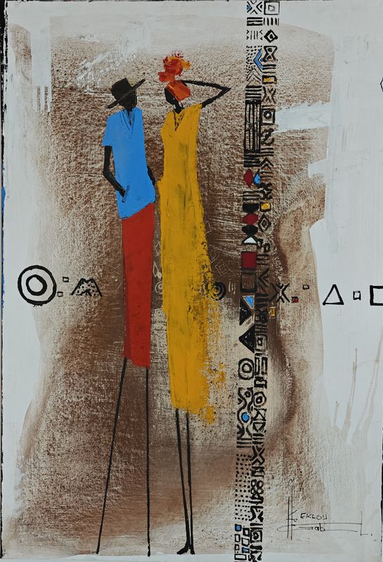 When In Love by Gabriel Eklou, acrylic on canvas