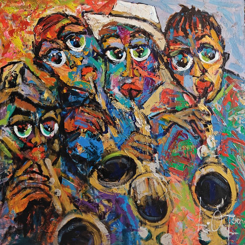 Four Jazz Men by Larry Otoo